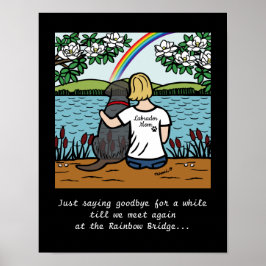 Black Labrador Angel und Mama Blonde S Poster
