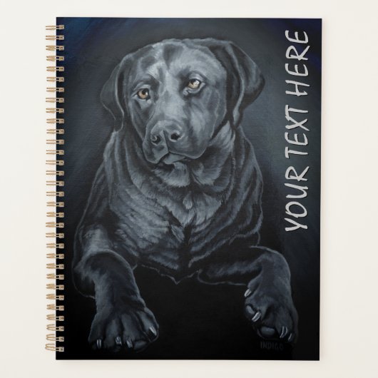 Black Labrador Art Planer Englisch Retriever Book (Vorderseite)