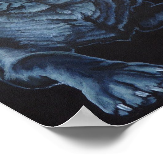 Black Labrador Art Poster Englisch Retriever Print (Ecke)