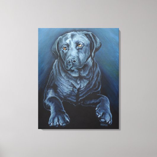 Black Labrador Art Print English Retriever Print Leinwanddruck (Vorderseite)