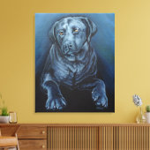 Black Labrador Art Print English Retriever Print Leinwanddruck (Insitu (Wohnzimmer))
