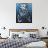 Black Labrador Art Print English Retriever Print Leinwanddruck (Insitu (Schlafzimmer))