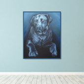 Black Labrador Art Print English Retriever Print Leinwanddruck (Insitu (Holzboden))
