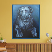 Black Labrador Art Print English Retriever Print Leinwanddruck (Insitu (Wohnzimmer))