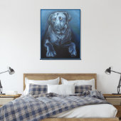 Black Labrador Art Print English Retriever Print Leinwanddruck (Insitu (Schlafzimmer))