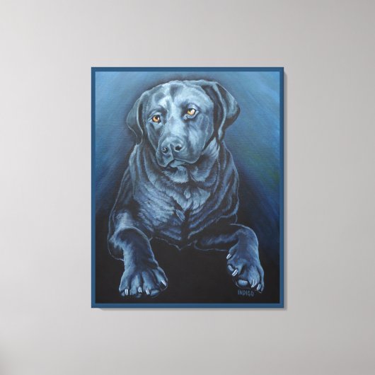 Black Labrador Art Print English Retriever Print Leinwanddruck (Vorderseite)