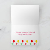 Black Labrador Balloon Birthday Card (Fenster) Karte (Innenseite)