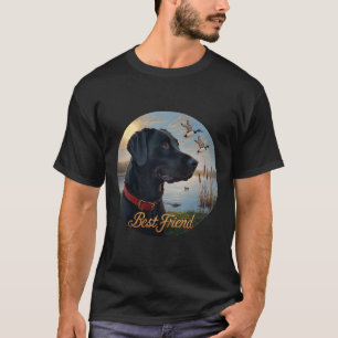 Black Labrador Best Friend. Jagd Wasservogelente T-Shirt