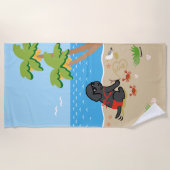 Black Labrador Bikini Strandtuch (Vorderseite)