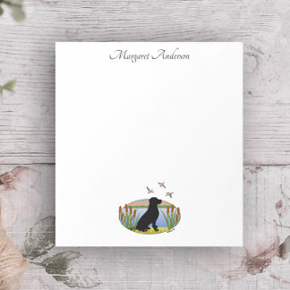 Black Labrador Bird Dog Sunset Notizblock