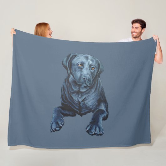 Black Labrador Blanket Hund Art Fleece Blanken (Beispiel)