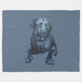 Black Labrador Blanket Hund Art Fleece Blanken (Vorderseite (Horizontal))