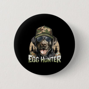Black Labrador Camouflage Cap Egg Jäger Vintag Ost Button