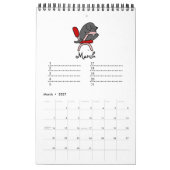 Black Labrador Cartoon Geburtstagskalender Kalender (Mär 2027)