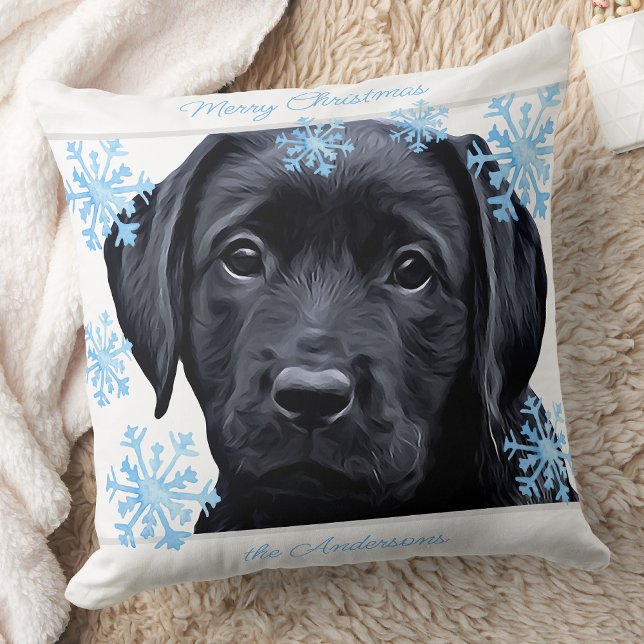 Black Labrador Christmas - Black Lab Kissen (Von Creator hochgeladen)