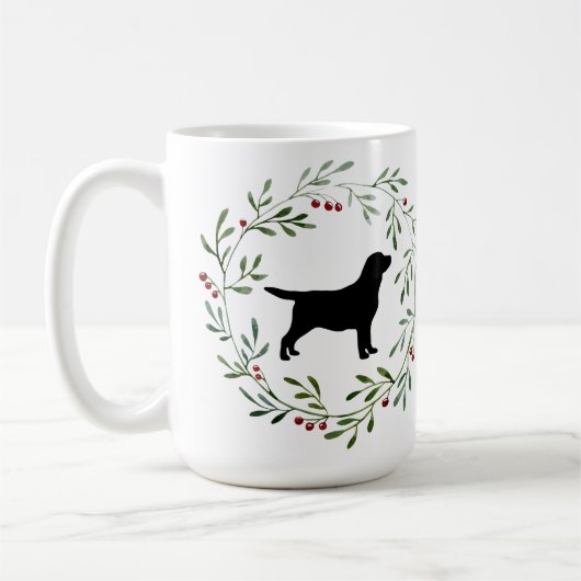 Black Labrador Christmas Elegante Retriever Dog Kaffeetasse (Links)