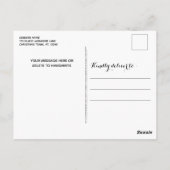 Black Labrador Christmas - Hundeschlitten - Schwar Postkarte (Rückseite)