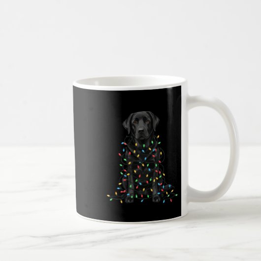 Black Labrador Christmas I'm Fine Everything Is Fi Kaffeetasse (Rechts)