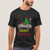 Black Labrador Christmas Merry Pet Dog Lover T-Shirt (Vorderseite)