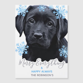 Black Labrador Christmas - Niedliches Welppy Black Magnetkarte