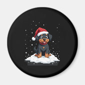 Black Labrador Christmas Santa Hat Xmas Pajama T-S Magnet (Vorne)