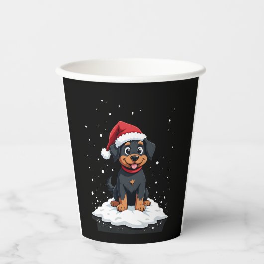 Black Labrador Christmas Santa Hat Xmas Pajama T-S Pappbecher (Vorderseite)