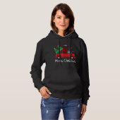 Black Labrador Christmas Truck Tree Red Kariert Do Hoodie (Vorne ganz)