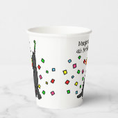 Black Labrador Confetti Geburtstagsparty Pappbecher (Rechts)