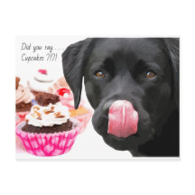 Black Labrador Cupcake - Hund Geburtstag - Schwarz