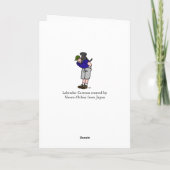 Black Labrador Daddy in Blue Karte (Rückseite)