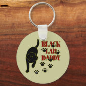 Black Labrador Daddy Schlüsselanhänger (Vorderseite)