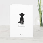 Black Labrador Dankeschön Karte (Rückseite)