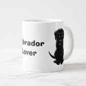 Black Labrador Design Jumbo-Tasse (Vorderseite Rechts)