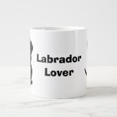 Black Labrador Design Jumbo-Tasse (Vorderseite)