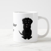 Black Labrador Design Jumbo-Tasse (Rechts)
