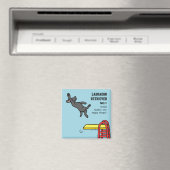 Black Labrador Diving Magnet (In Situ (Geschirrspüler))