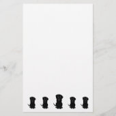 Black Labrador Dog Design Briefpapier (Vorderseite)