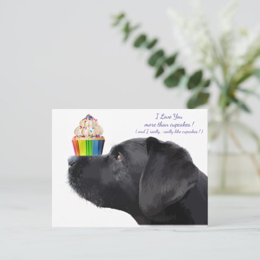 Black Labrador - Dog Lover - Postkarte (Stehend Vorderseite)