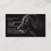 Black Labrador Dog Walker Sitter Groomer Visitenkarte (Rückseite)
