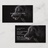 Black Labrador Dog Walker Sitter Groomer Visitenkarte (Vorne/Hinten)