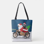 Black Labrador Dog Weihnachtsmann Tasche (Rückseite)