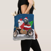 Black Labrador Dog Weihnachtsmann Tasche (Von Nahem)