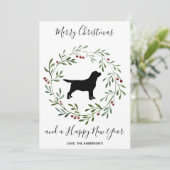 Black Labrador Elegant Dog Frohe Weihnachten (Stehend Vorderseite)