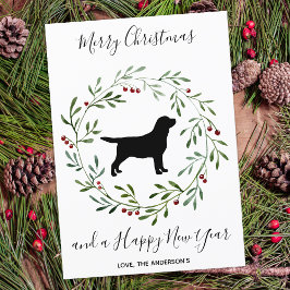 Black Labrador Elegant Dog Frohe Weihnachten