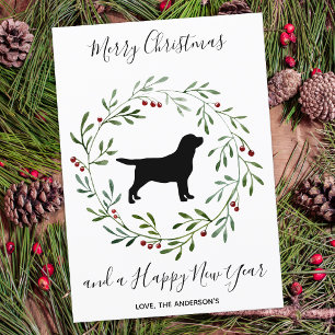 Black Labrador Elegant Dog Frohe Weihnachten