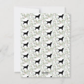 Black Labrador Elegant Dog Frohe Weihnachten (Rückseite)