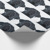 Black Labrador Facing Geschenkpapier (Ecke)