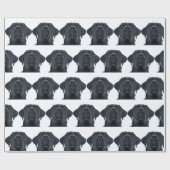 Black Labrador Facing Geschenkpapier (Flach)