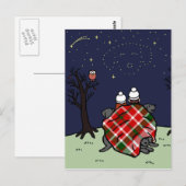 Black Labrador Family und Starry Sky Postkarte (Vorne/Hinten)