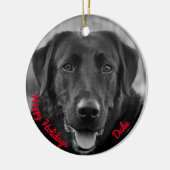 Black Labrador Foto Pet Dog Keramik Ornament (Links)
